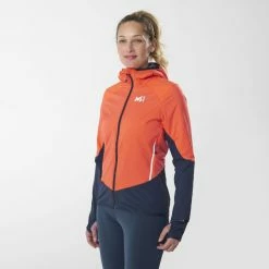 Nouveau ❤️ Millet LD Touring Speed XCS Hoodie - Veste ski femme 😍 -deuter Shop millet ld touring speed xcs hoodie softshell femme saphir coral chrome 2