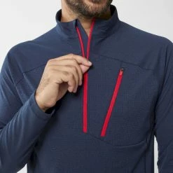 Nouveau 🔥 Millet Morpho Zip Ls - T-shirt homme ⌛ -deuter Shop millet morpho zip ls t shirt homme rust saphir 4