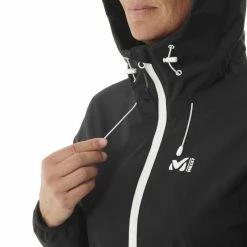 Promo 😉 Millet Toba 2L Jkt - Veste imperméable femme 🛒 -deuter Shop millet toba 2l jkt veste impermeable femme black noir 4