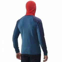 Bon marché 😉 Millet Trilogy Hybrid Alp Hoodie M - Polaire à capuche homme ✨ -deuter Shop millet trilogy hybrid alp hoodie m polaire a capuche homme saphir rouge 2